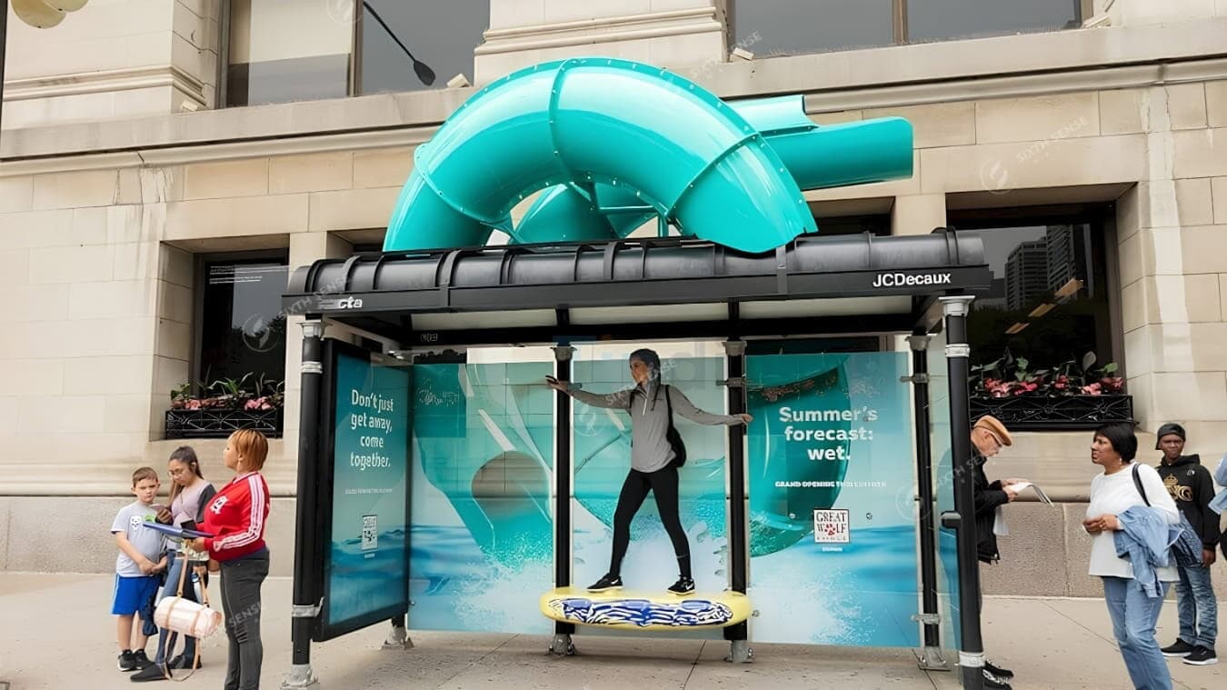 Quảng Cáo Nhà Chờ 3D Và Ambient OOH 2
