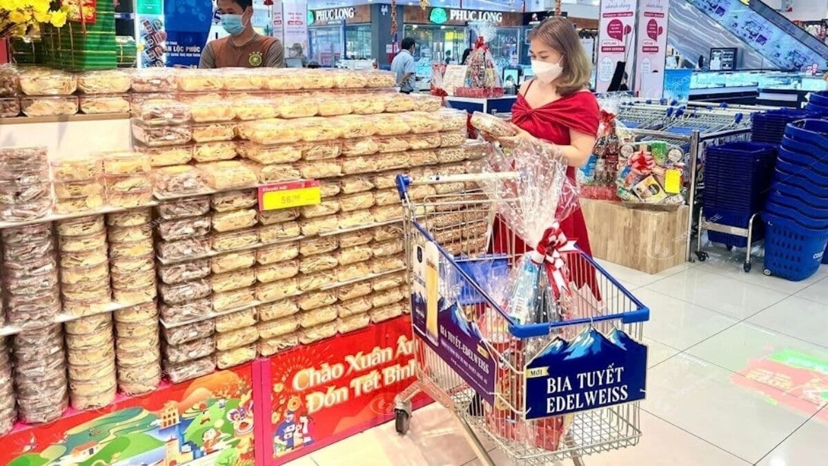 Quảng cáo trên xe đẩy siêu thị Co.opmart