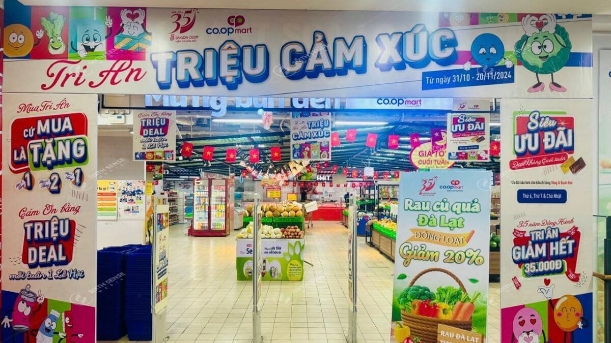 Cổng chào quảng cáo siêu thị Co.opmart