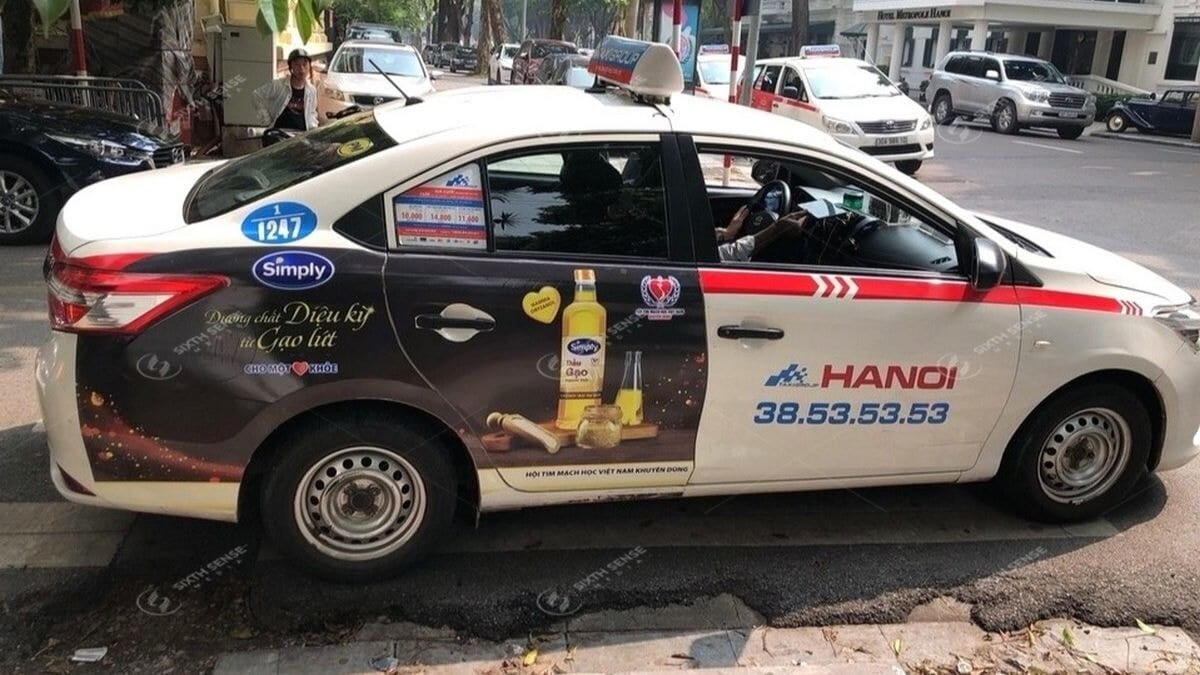 Dự án quảng cáo trên taxi Group cho Dầu ăn Simply