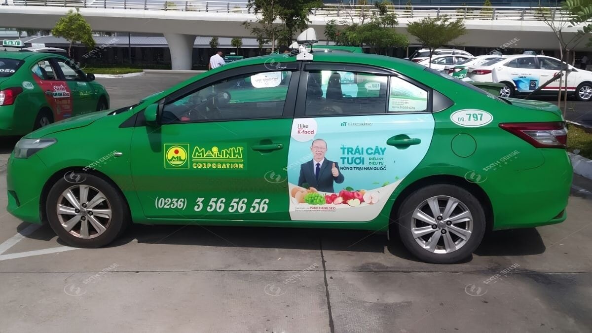 Các Hình Thức Quảng Cáo Trên Taxi Mai Linh Phổ Biến