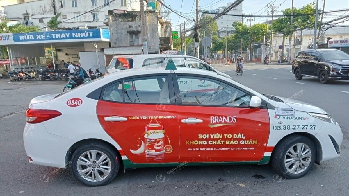 Quảng Cáo Taxi Vinasun Cho Nước Yến Brand’s