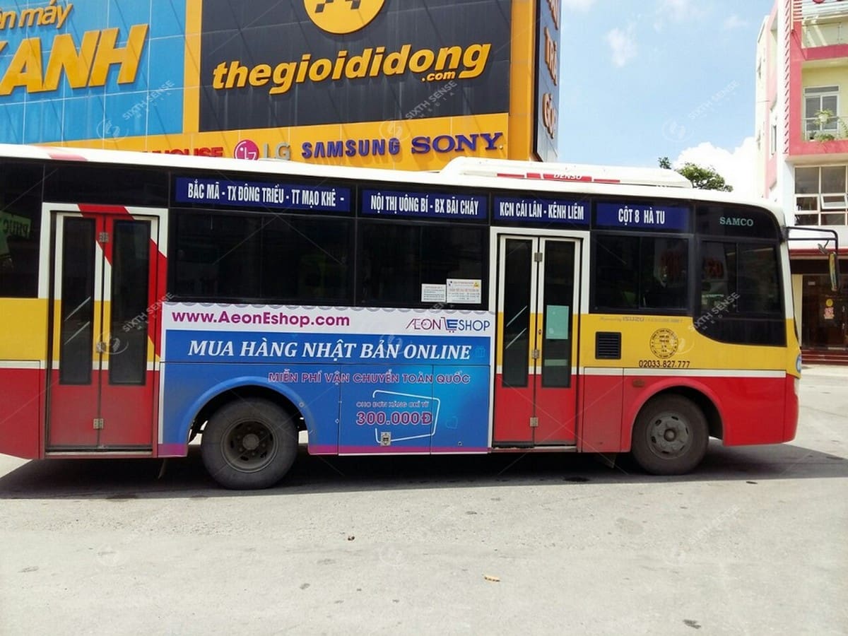 Quảng cáo trên xe bus ra mắt trang thương mại điện tử AeonEshop