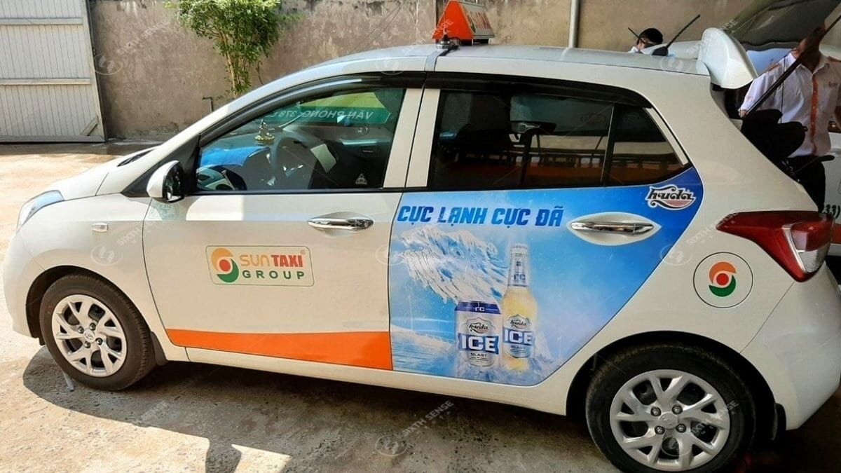 Hình Ảnh Và Dự Án Quảng Cáo Trên Xe Sun Taxi Thực Tế 2