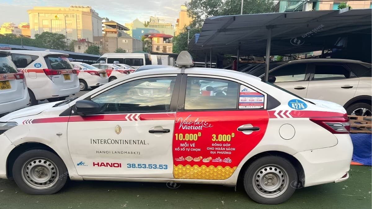 Dự Án Quảng Cáo Trên Xe Taxi Tại Hà Nội Cho Xổ Số Điện Toán Vietlott 2