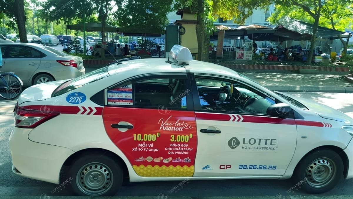 Dự Án Quảng Cáo Trên Xe Taxi Tại Hà Nội Cho Xổ Số Điện Toán Vietlott 3
