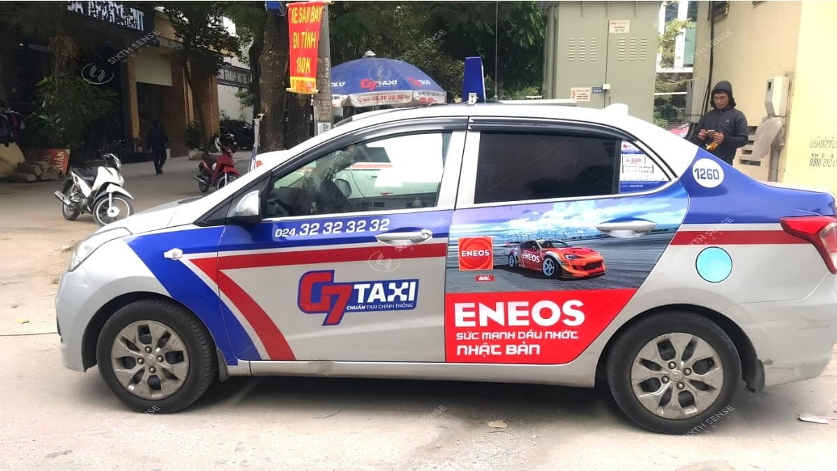 Các Hãng Taxi Có Thể Quảng Cáo Tại Hà Nội- Quảng Cáo Trên Xe Taxi G7 