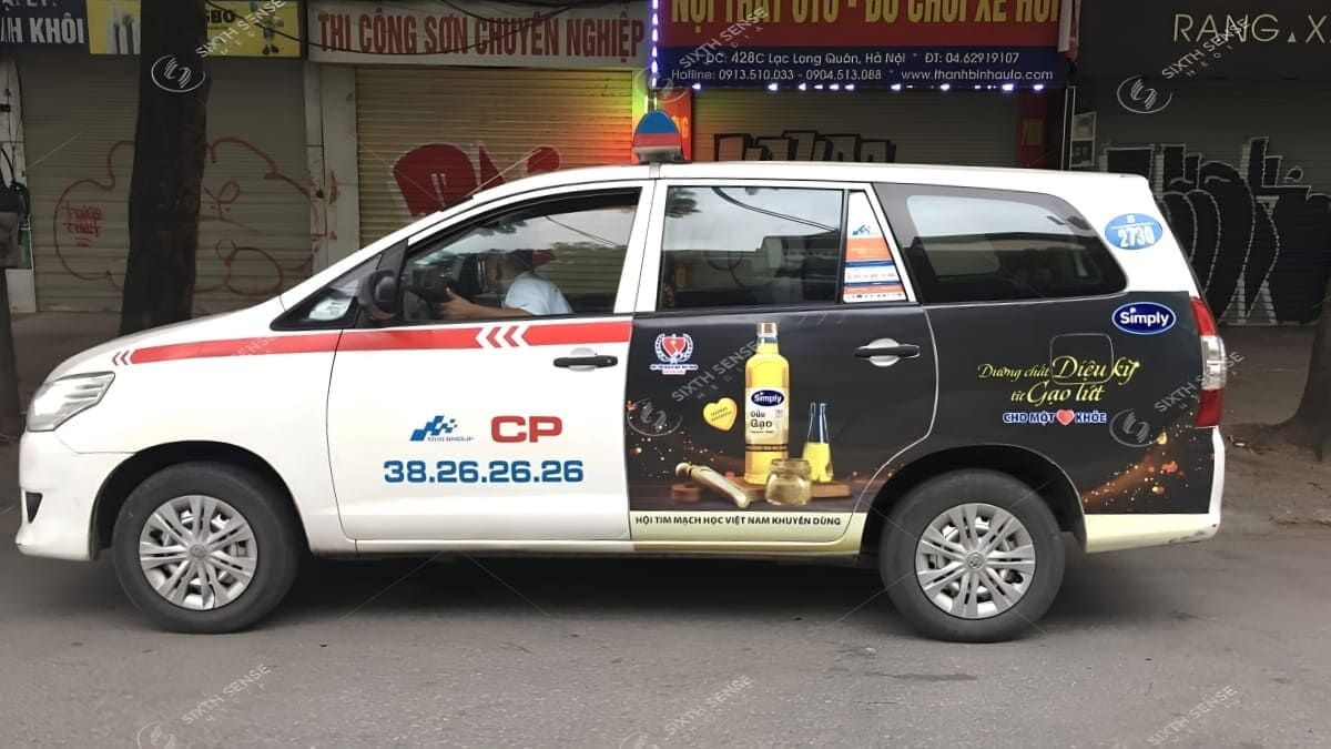 Các Hãng Taxi Có Thể Quảng Cáo Tại Hà Nội- Quảng Cáo Trên Xe Taxi Group 