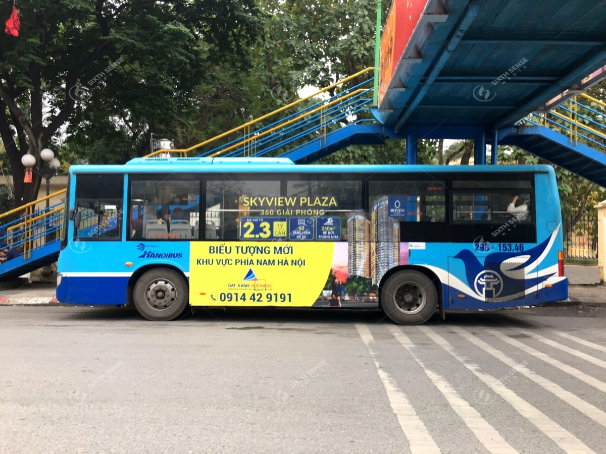 Đất Xanh Miền Bắc quảng cáo trên xe bus Hà Nội qua các năm