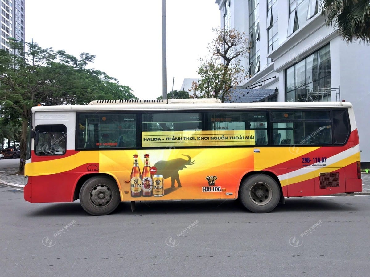 Halida triển khai quảng cáo trên xe bus khu vực miền Bắc