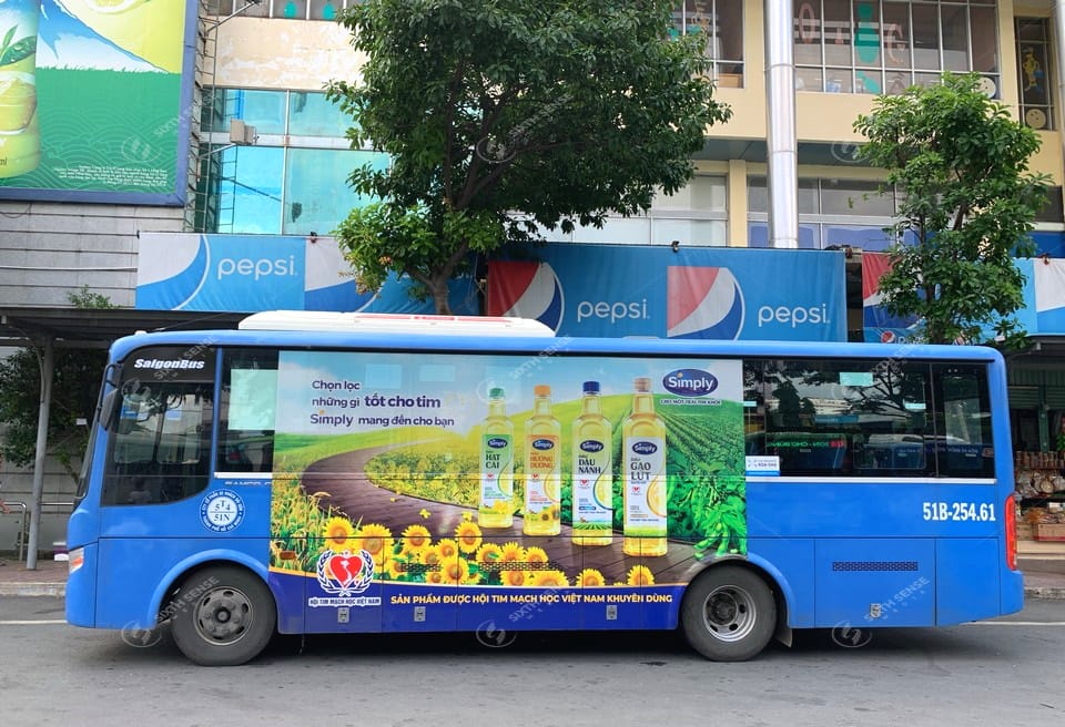 Simply quảng cáo trên xe bus tại Hà Nội và TPHCM năm 2020