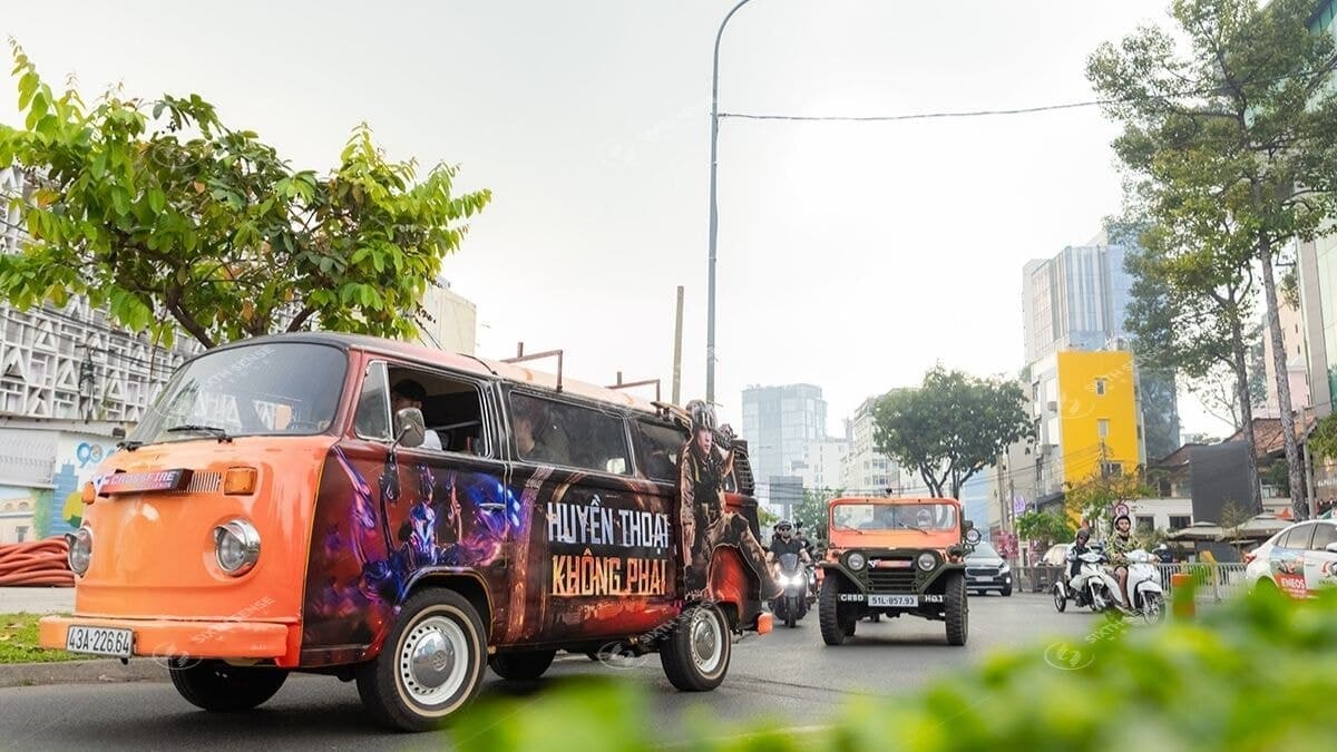 Các Hình Thức Chạy Roadshow Tại Đà Nẵng- Roadshow Xe Mui Trần, Xe Jeep Và Xe Cổ