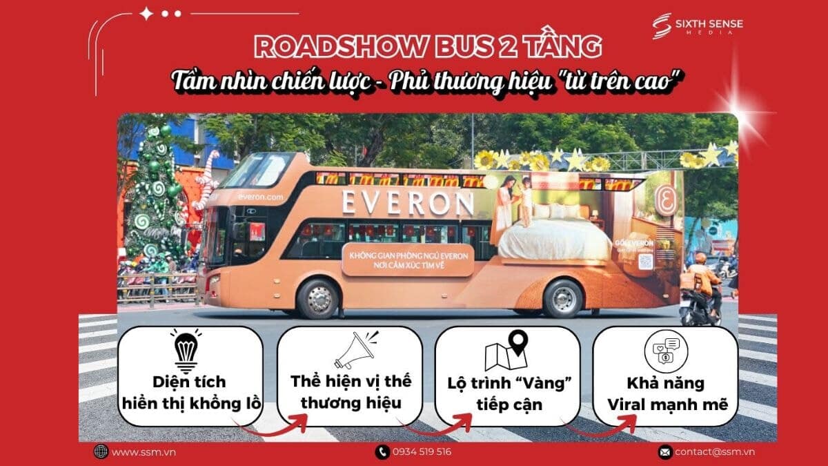 Dịch Vụ Quảng Cáo Roadshow Xe Bus 2 Tầng Trọn Gói – Báo Giá 2026