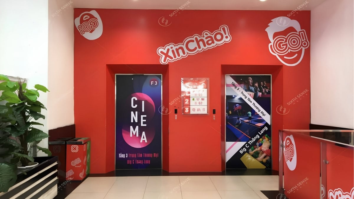 Quảng Cáo Dán Decal Cửa Thang Máy
