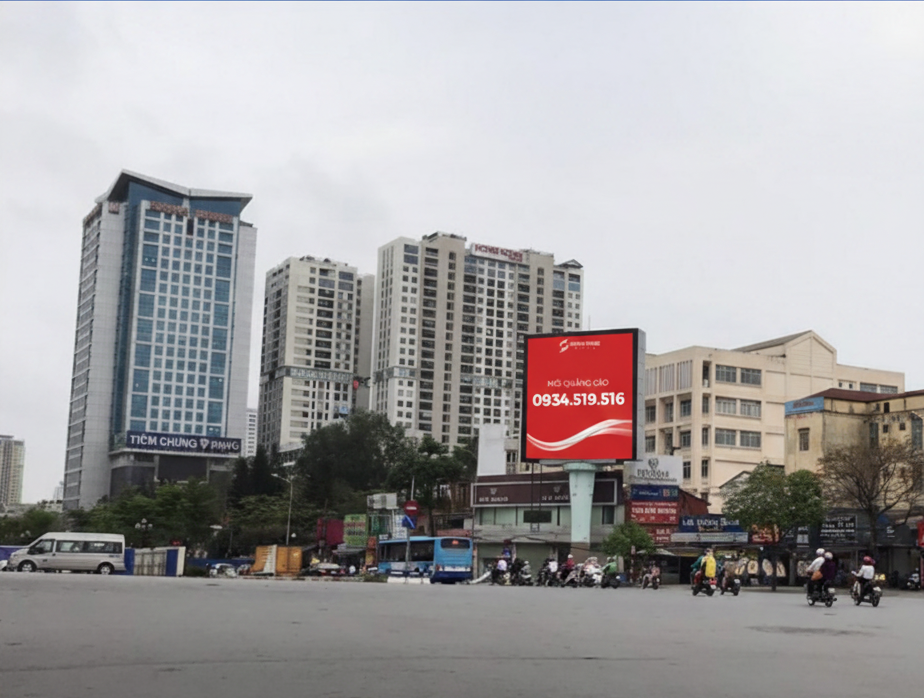 Màn Led tại Vòng xoay Cầu Giấy, Hà Nội