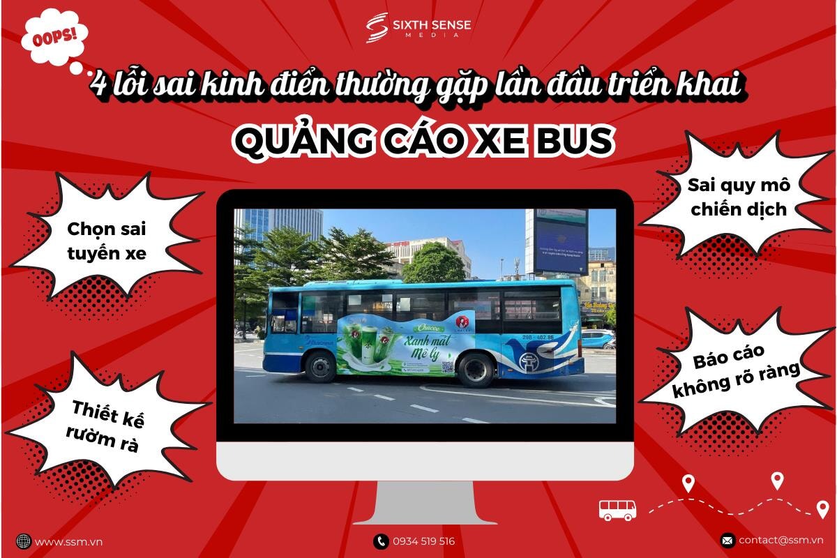 4 LỖI SAI KINH ĐIỂN KHI LẦN ĐẦU TRIỂN KHAI QUẢNG CÁO XE BUS