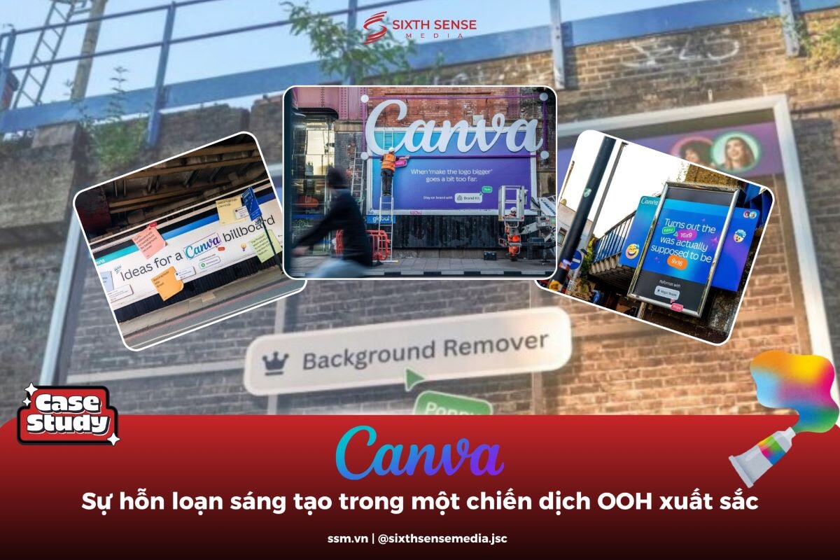 SỰ HỖN LOẠN SÁNG TẠO GẶP GỠ CANVA TRONG MỘT CHIẾN DỊCH AMBIENT OOH XUẤT SẮC
