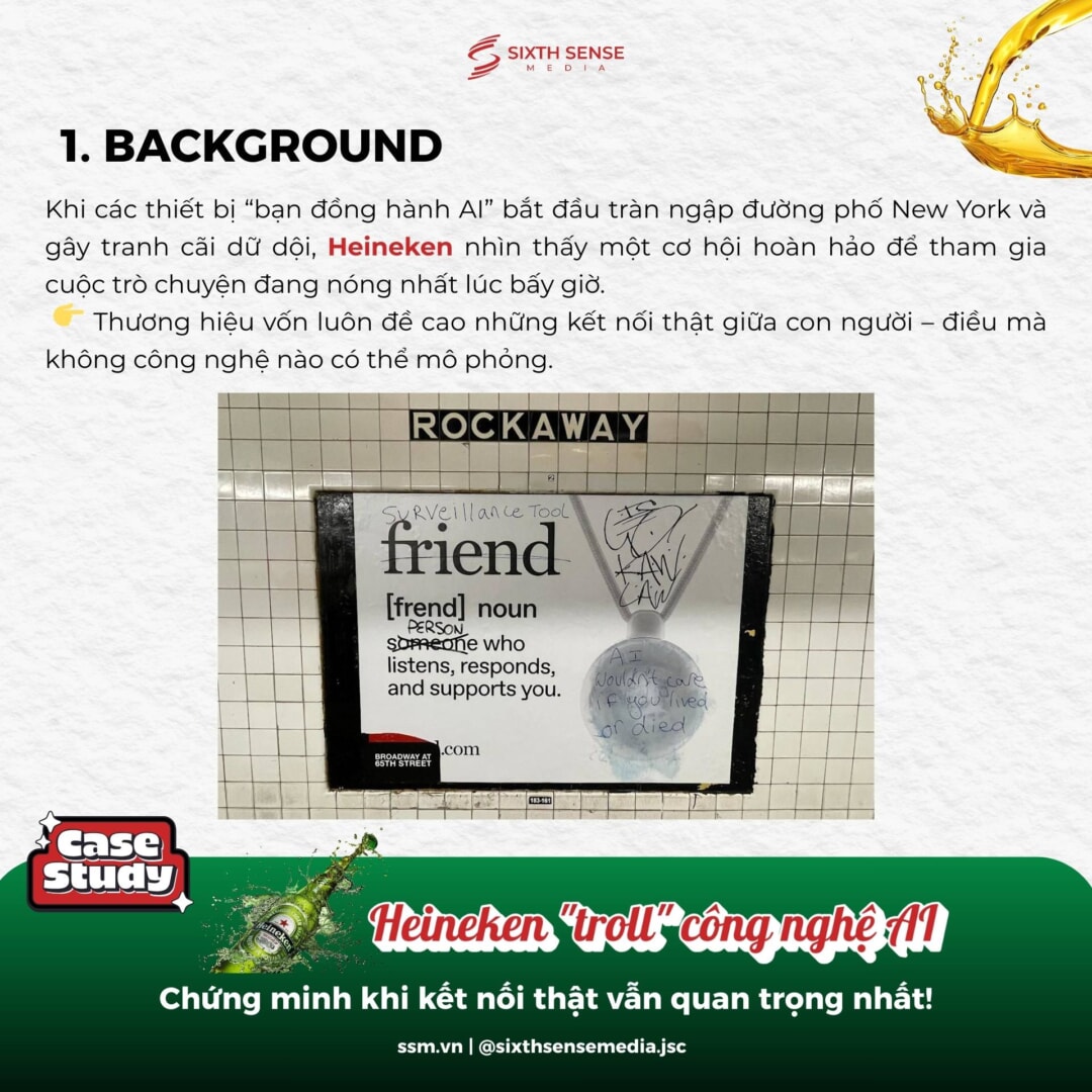 HEINEKEN “TROLL” CÔNG NGHỆ BẠN AI: CHIẾN DỊCH OOH THÔNG MINH KHƠI DẬY GIÁ TRỊ KẾT NỐI THẬT 1 