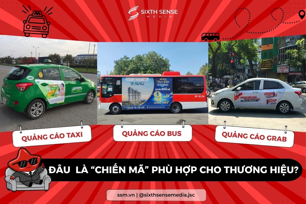 QUẢNG CÁO TRÊN XE BUS, TAXI VÀ XE CÁ NHÂN: ĐÂU LÀ LỰA CHỌN TỐI ƯU CHO DOANH NGHIỆP?