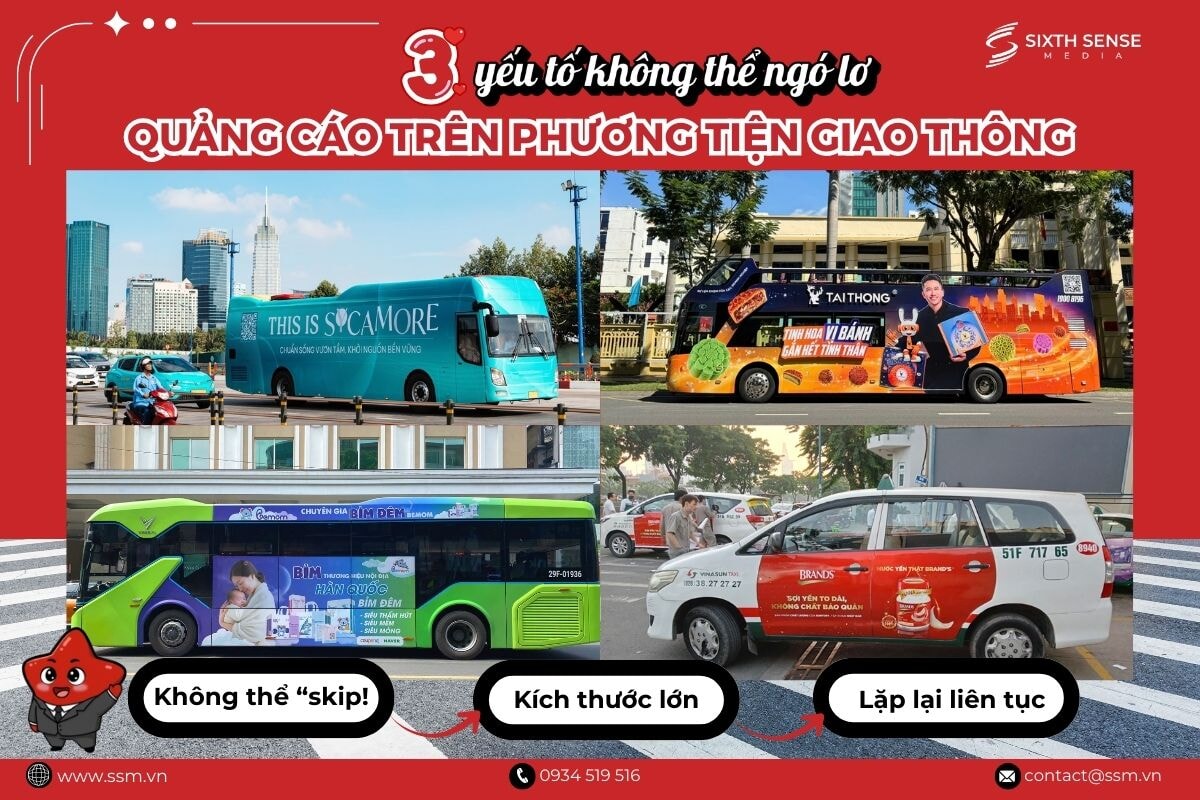 3 YẾU TỐ KHIẾN NGƯỜI ĐI ĐƯỜNG KHÔNG THỂ “NGÓ LƠ” QUẢNG CÁO TRÊN PHƯƠNG TIỆN GIAO THÔNG