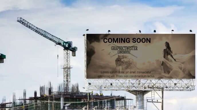 Biển quảng cáo giới thiệu một sản phẩm/dự án sắp ra mắt (“Coming Soon”), sử dụng hình ảnh nghệ thuật và thông điệp ngắn gọn nhằm gây tò mò và thu hút sự chú ý của người xem