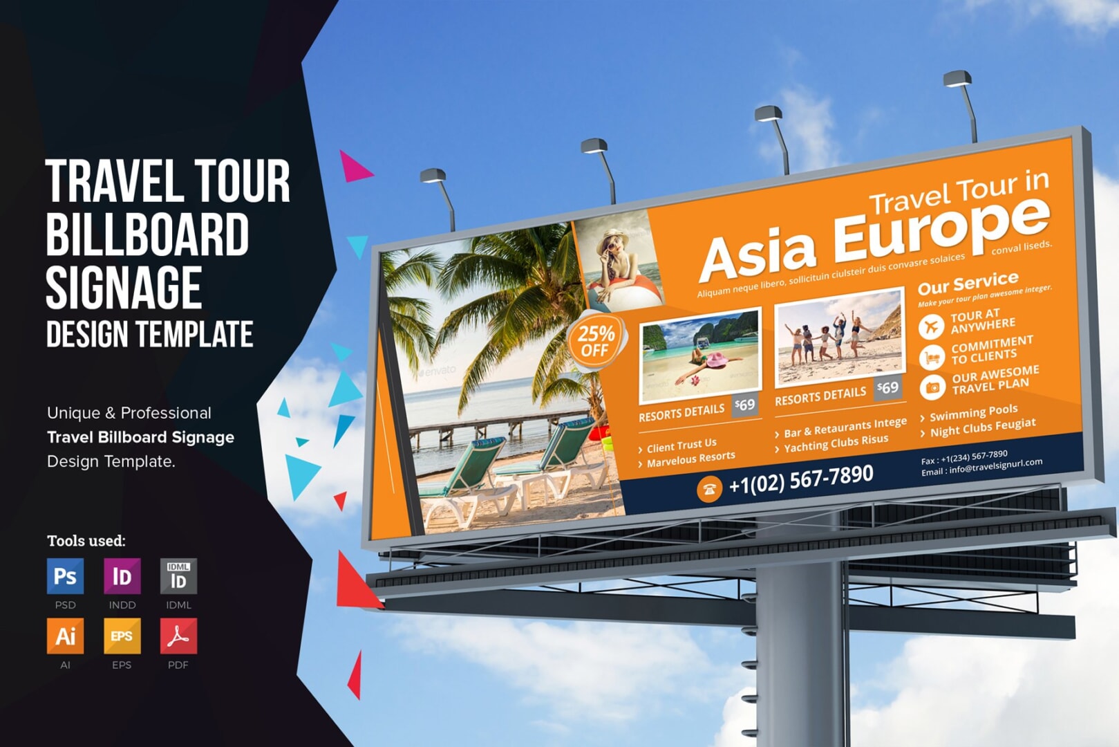 Biển quảng cáo ấn tượng ngành du lịch demo (Nguồn: Internet)