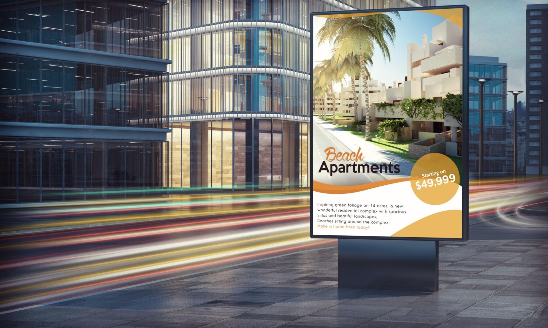 Biển quảng cáo căn hộ với giá ưu đãi đẹp mắt bằng màn hình LED