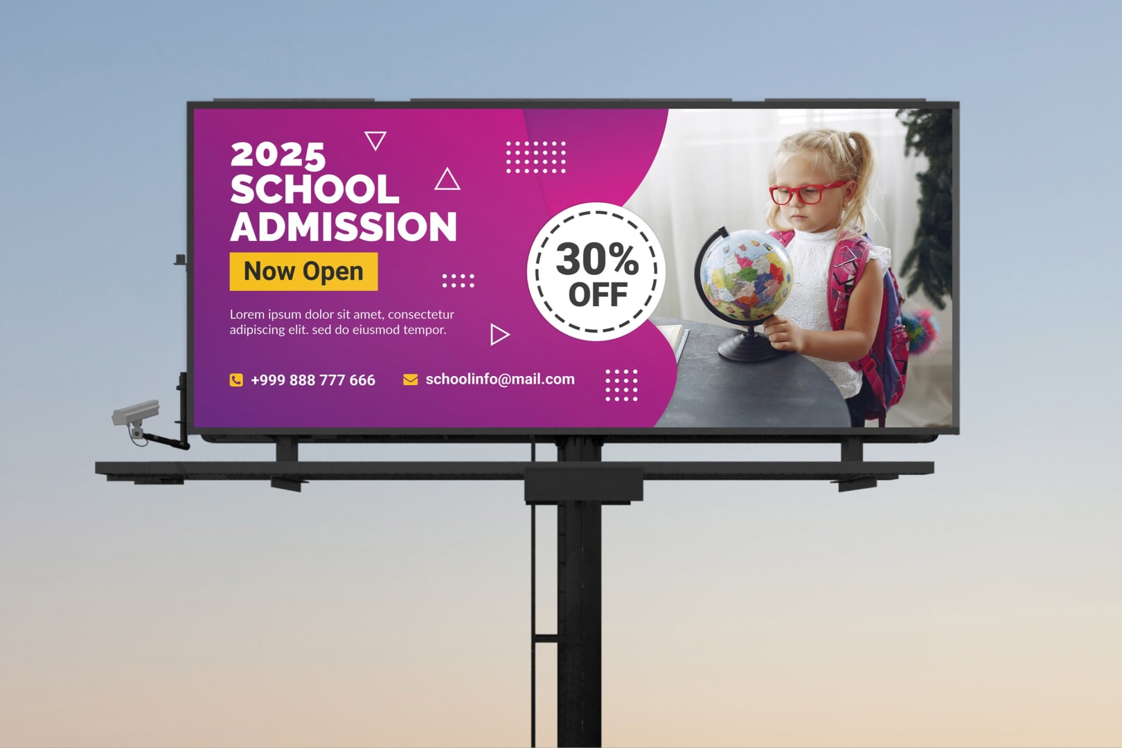 Biển quảng cáo ngoài trời demo cho ngành giáo dục