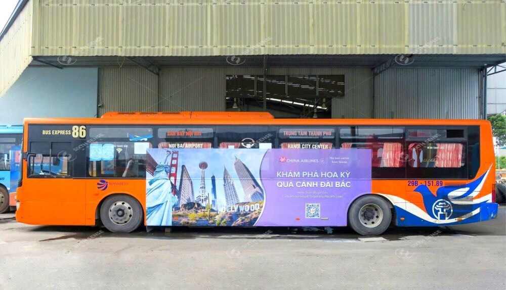 China Airlines Gia Tang Nhan Dien Voi Quang Cao Xe Bus Ha Noi 1