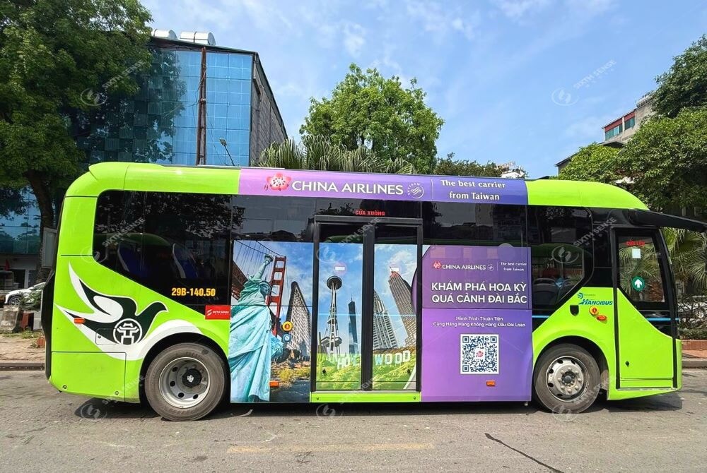 China Airlines Gia Tang Nhan Dien Voi Quang Cao Xe Bus Ha Noi 4