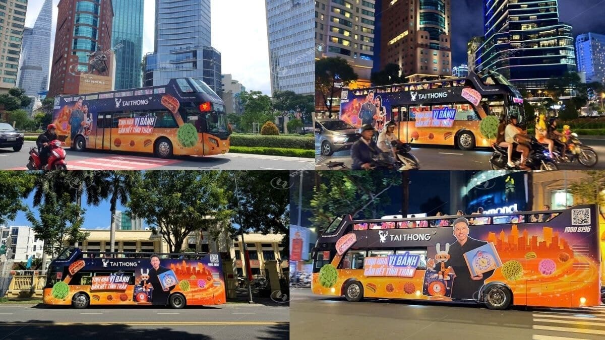 Roadshow quảng cáo xe bus 2 tầng cho Tai Thong