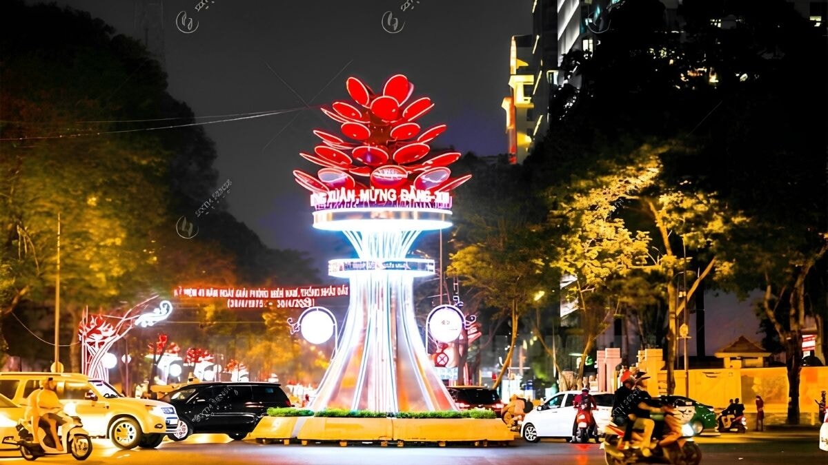 Các Hạng Mục Trang Trí Chiếu Sáng Đô Thị- Chiếu Sáng Dải Phân Cách Và Đảo Giao Thông 