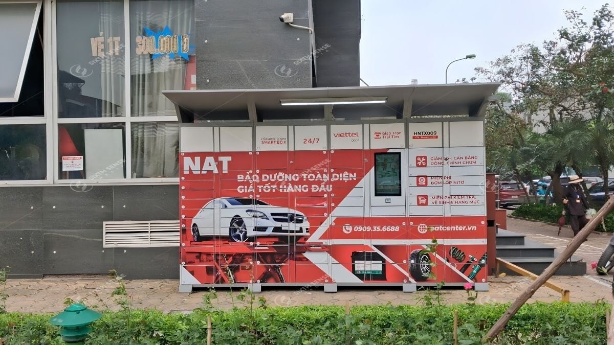 Các Hình Thức Quảng Cáo Trên Tủ Gửi Đồ- Quảng Cáo Decal Mặt Tủ