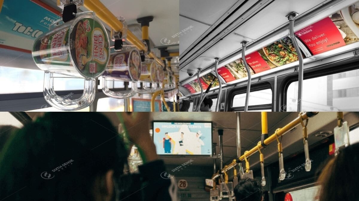Các Hình Thức Quảng Cáo Xe Bus- Quảng Cáo Bên Trong Xe Bus