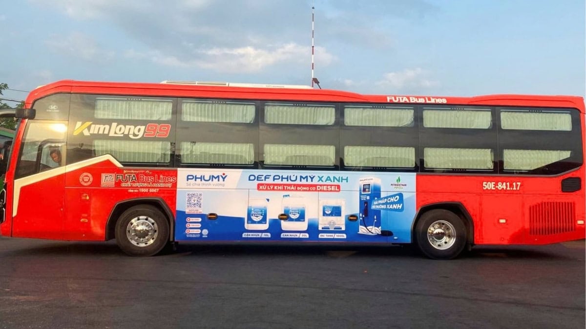 Quảng Cáo Trên Xe Khách Của Phú Mỹ Xanh 1