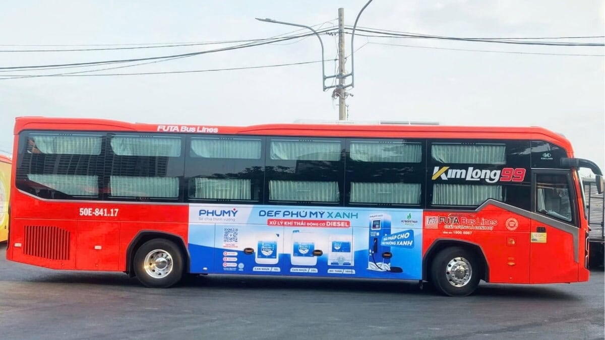 Quảng Cáo Trên Xe Khách Của Phú Mỹ Xanh 2