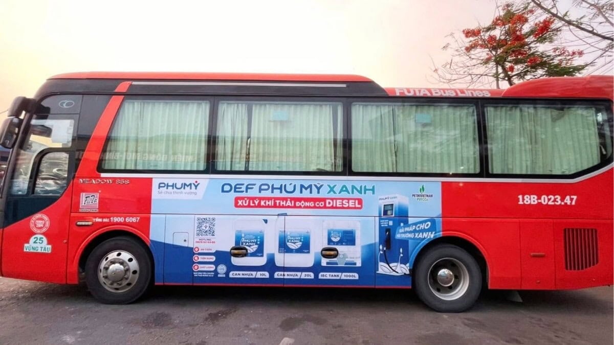 Quảng Cáo Trên Xe Khách Của Phú Mỹ Xanh 3