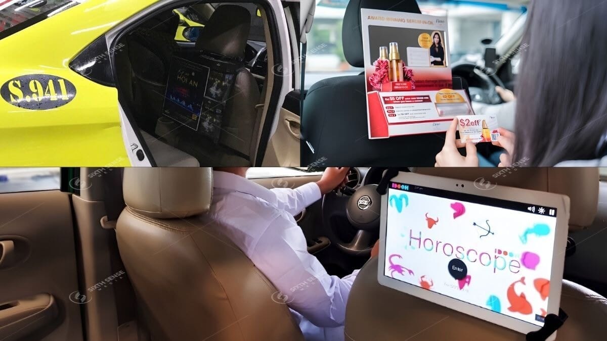 Các Hình Thức Quảng Cáo Taxi- Quảng Cáo Bên Trong Taxi 