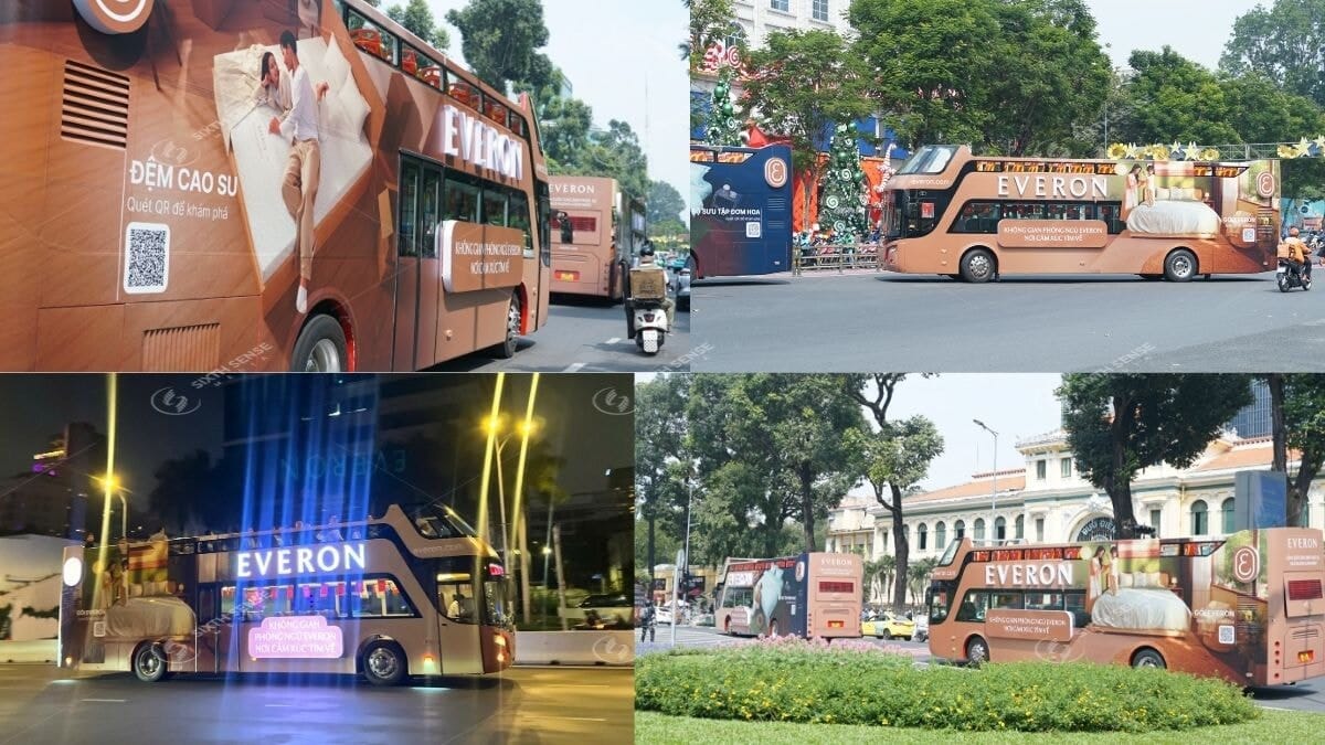 Dự Án Quảng Cáo Roadshow Xe Bus 2 Tầng Cho Everon