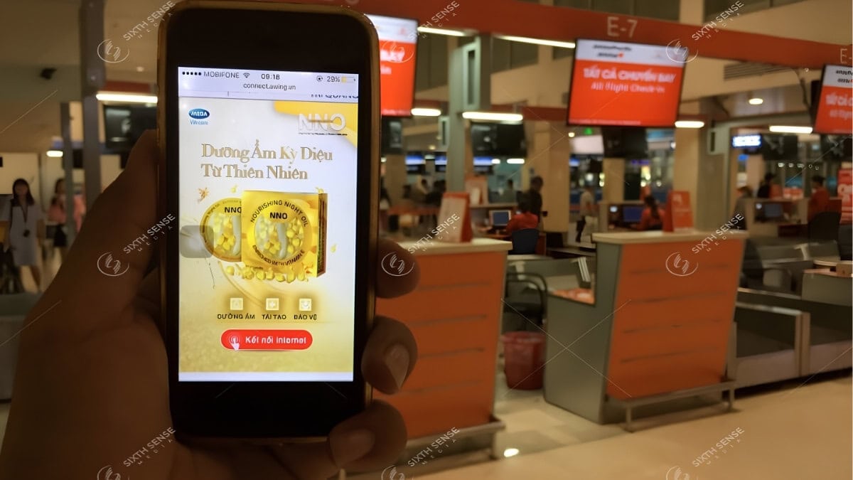 Quảng Cáo Wifi Tại Sân Bay 