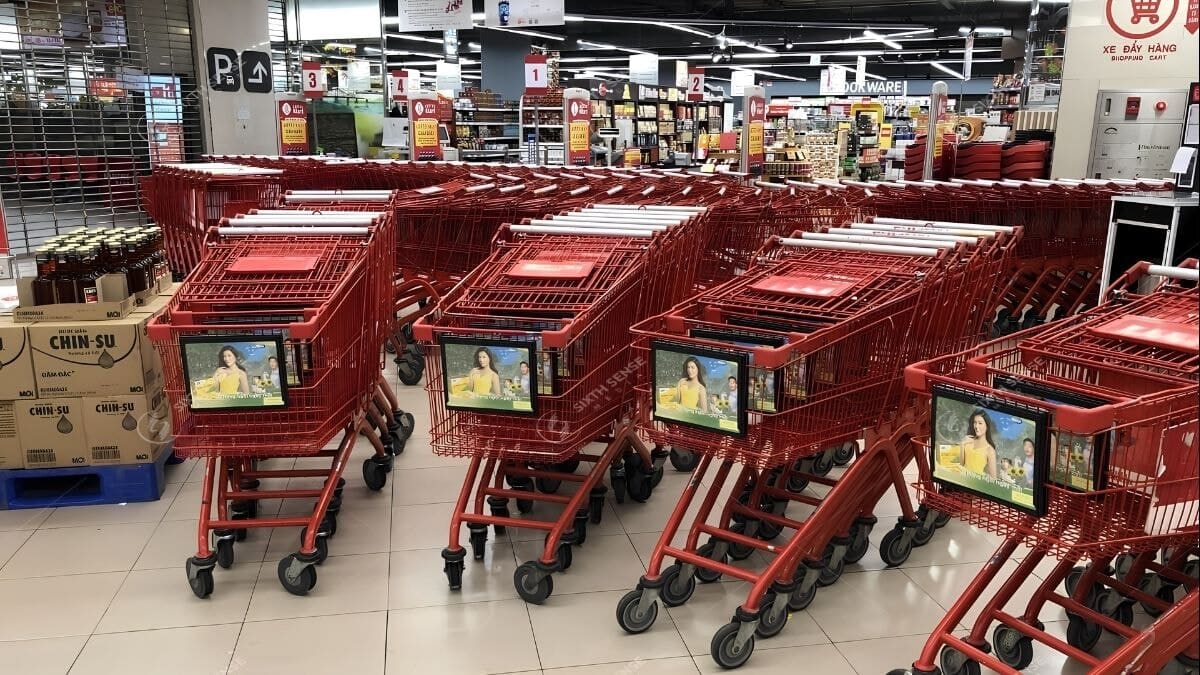 Quảng Cáo Trên Xe Đẩy Và Giỏ Hàng 