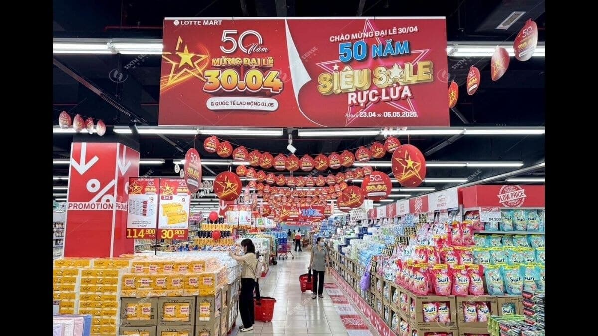 Các Loại POSM Trong Siêu Thị- POSM Treo Và POSM Trên Cao