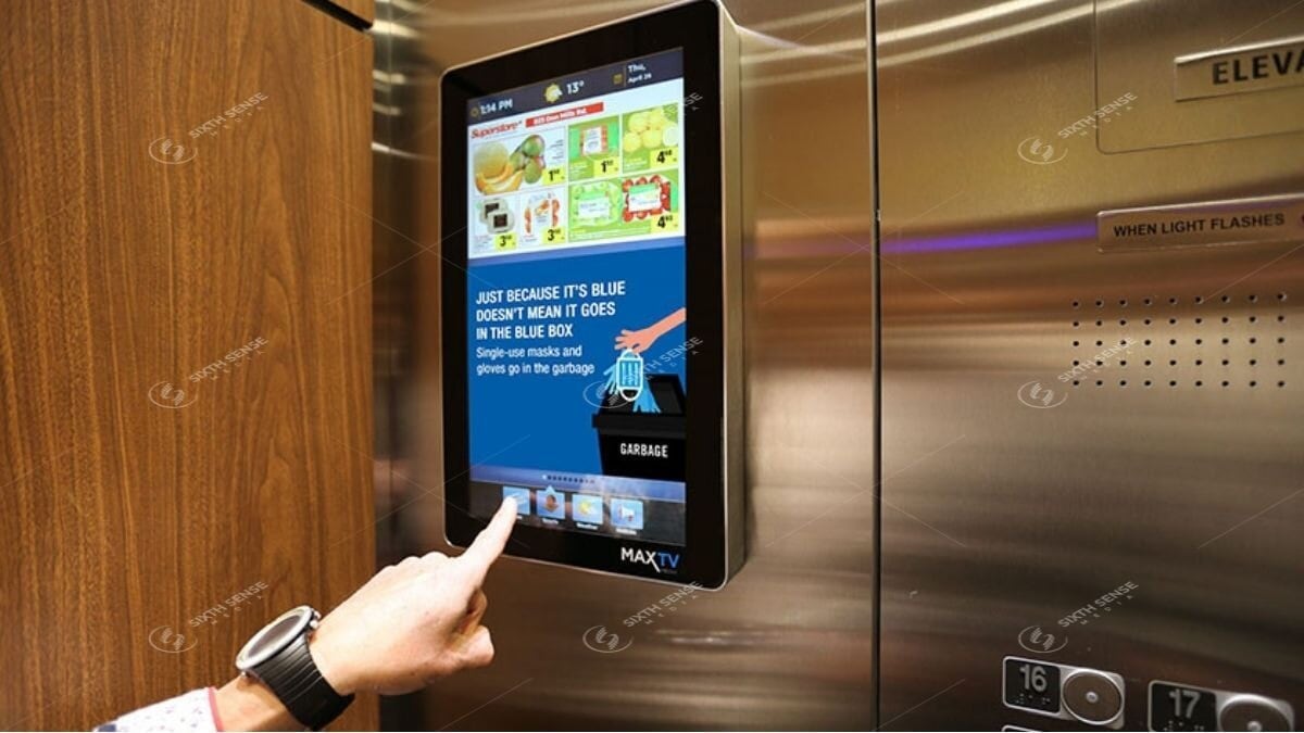 Các Hình Thức Màn Hình Quảng Cáo Frame Trong Thang Máy