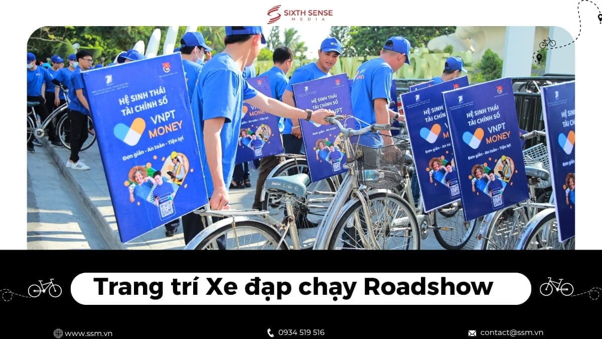 Trang Trí Xe Đạp Chạy Roadshow Trọn Gói, Độc Đáo, Ấn Tượng