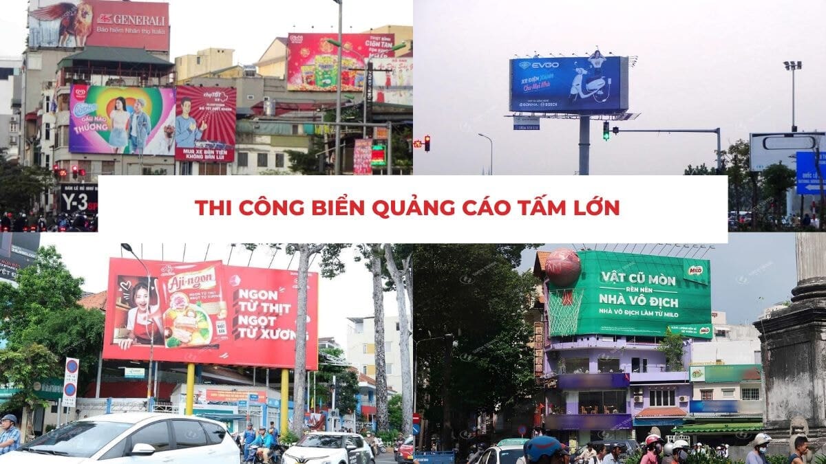 Thi Công Biển Quảng Cáo Tấm Lớn Ngoài Trời Giá Rẻ- SSM