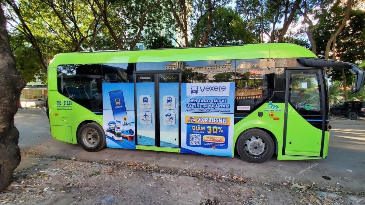 Dự án quảng cáo xe bus tại Hà Nội cho VEXERE