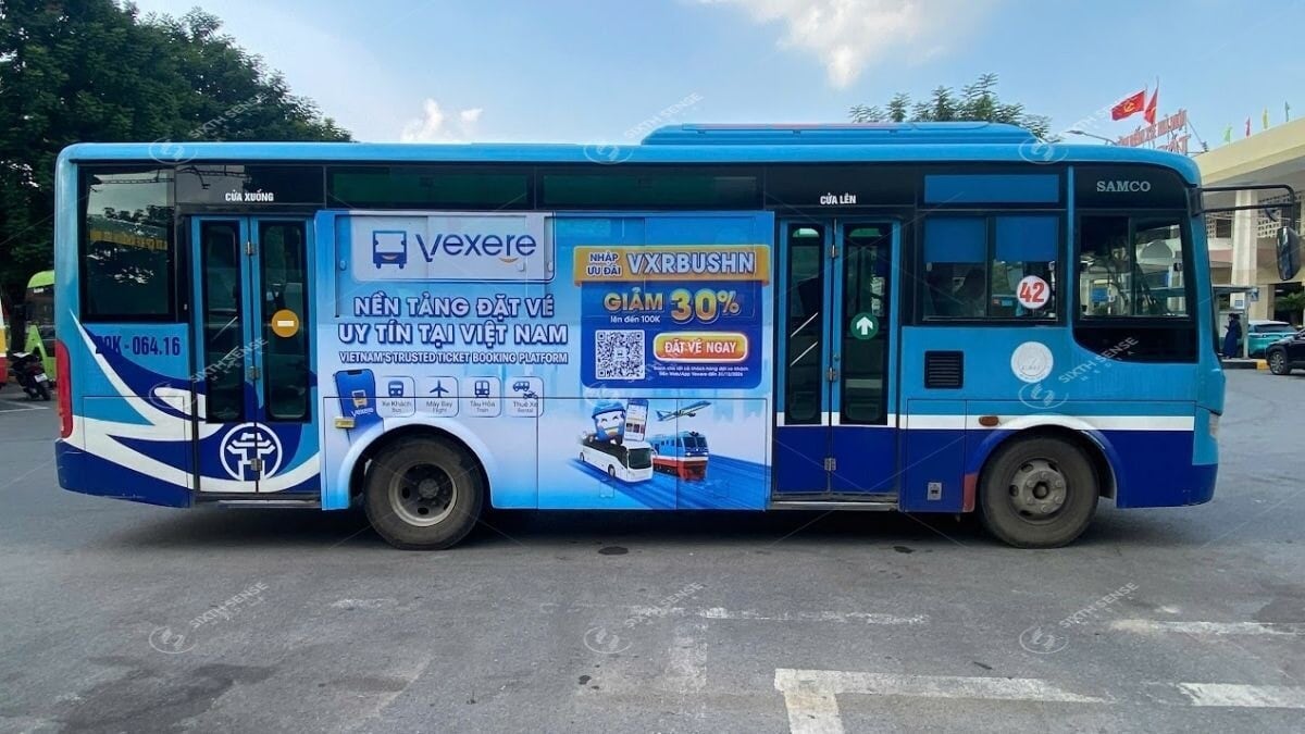 Dự án quảng cáo xe bus tại Hà Nội cho VEXERE