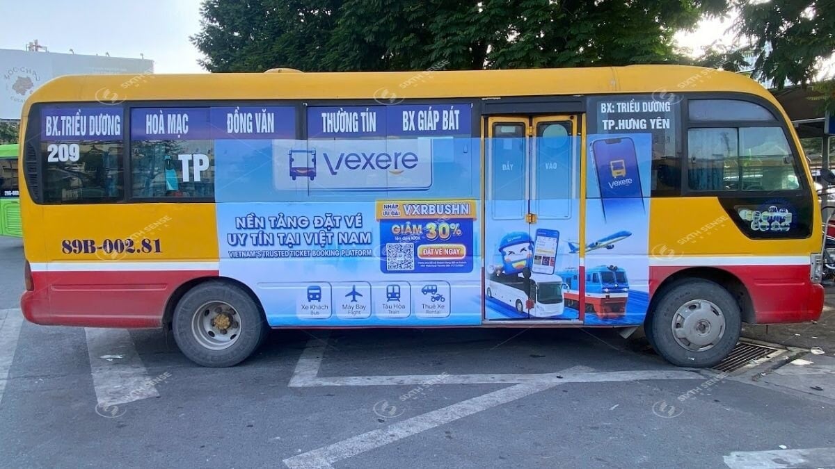 Dự án quảng cáo xe bus tại Hà Nội cho VEXERE