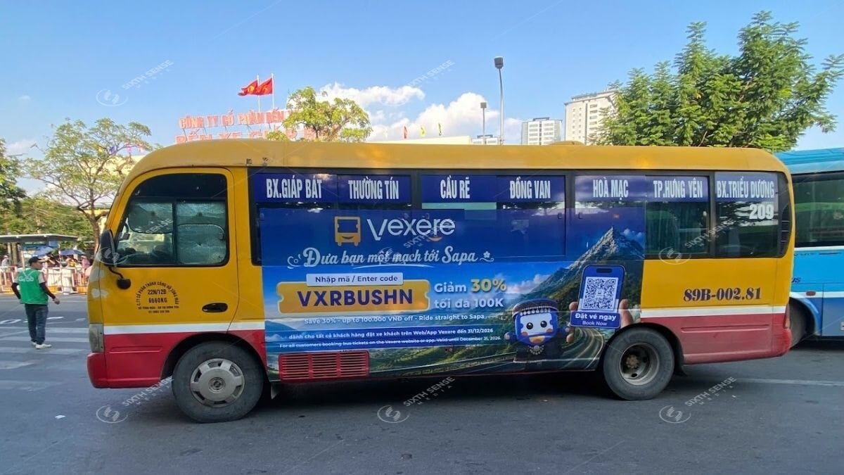 Dự án quảng cáo xe bus tại Hà Nội cho VEXERE