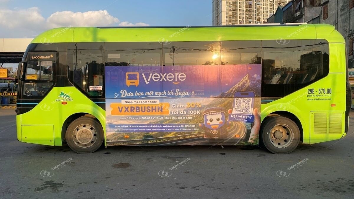 Dự án quảng cáo xe bus tại Hà Nội cho VEXERE